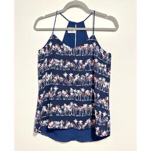 Express Barcelona Reversible Tank Top Tropical Palm Trees XS